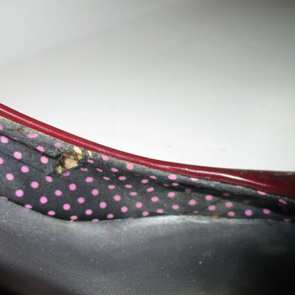 *Madden Girl Burgundy Patent Getta Squared Boxed Toe Pumps - Picture 9 of 9